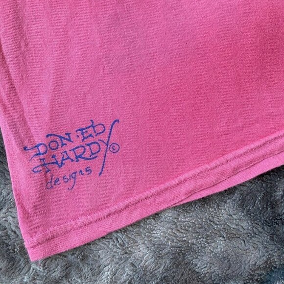 VTG Ed Hardy Battle Skull Airbrush Tee - Picture 10 of 10